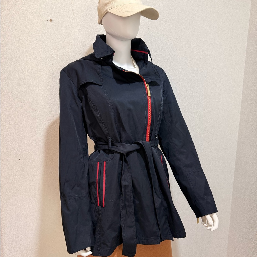Vince Camuto Navy Utility Jacket with Red Trim